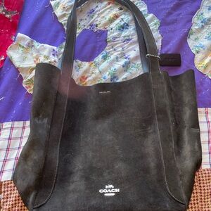 Coach Dark Suede Shoulder Bag